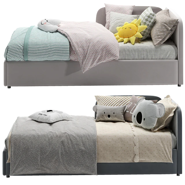 Corner Bed With Side Back — Скачать