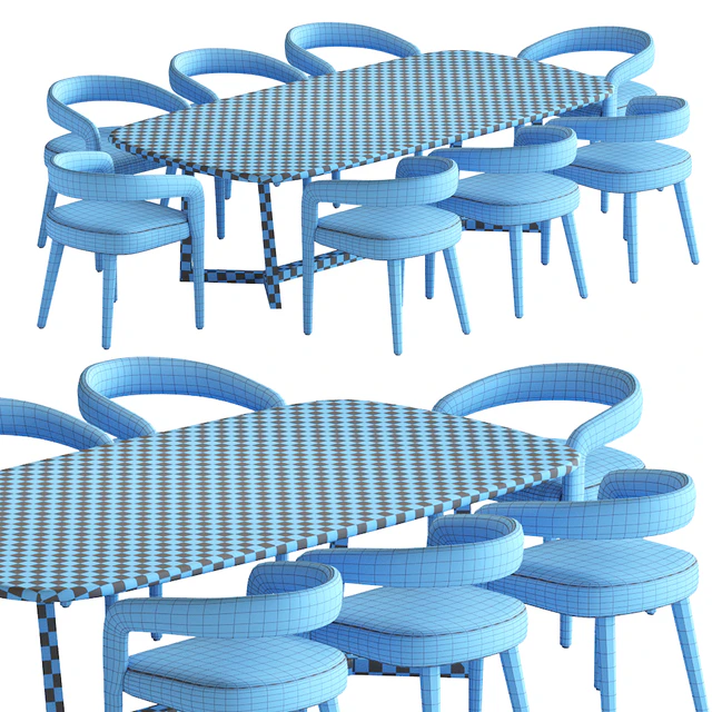 Lisette White Dining Chair and Concorde Table — Скачать