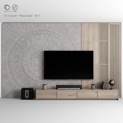 TV Consol " Wood Grid " — Вид 1