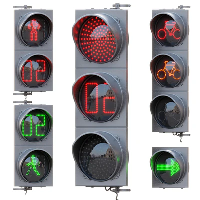 AVE Traffic Lights Set (Animated) — Ver 4
