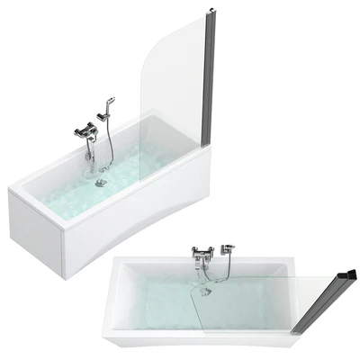 Bath and shower curtains Villeroy & Boch, Sanitana, Roca, Ideal and Cersanit set 95 — Ver 4
