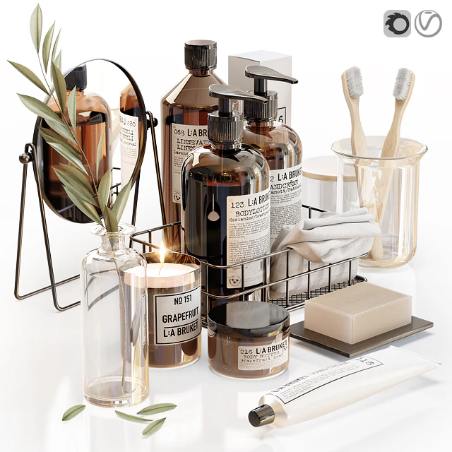 LA Bruket decor set for bathroom black — Скачать