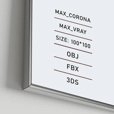 Plaster two square photo frames T-108 — Ver 7