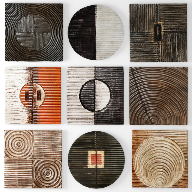 Wood Wall Sculpture by Kipley Meyer, картина, деревянная картина, настенный декор, резьба по дереву, абстракция, набор, круг, резной настенный декор, эко дизайн — Скачать