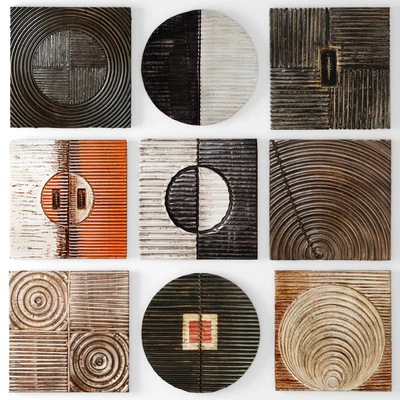 Wood Wall Sculpture by Kipley Meyer, картина, деревянная картина, настенный декор, резьба по дереву, абстракция, набор, круг, резной настенный декор, эко дизайн — Вид 1