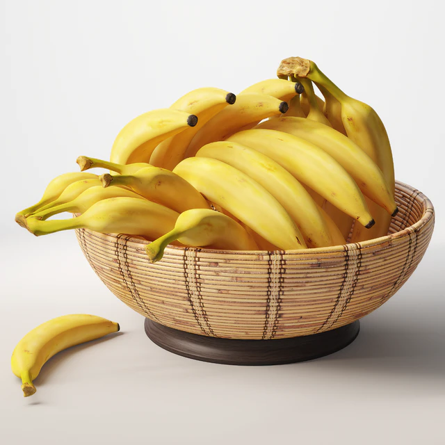 Bananas in basket — Скачать