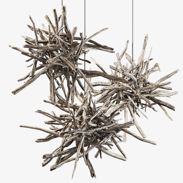 Branch decor lamp n1  / Люстры из веток — Скачать