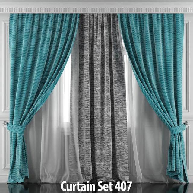 Curtains with window and moldings 402-407 — Download