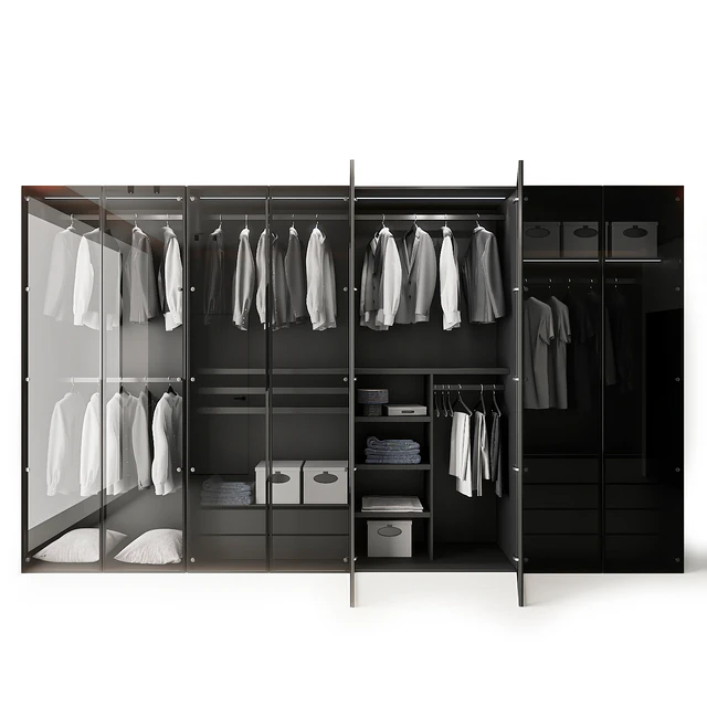 Modern Aluminum Glass Door Wardrobe — Скачать