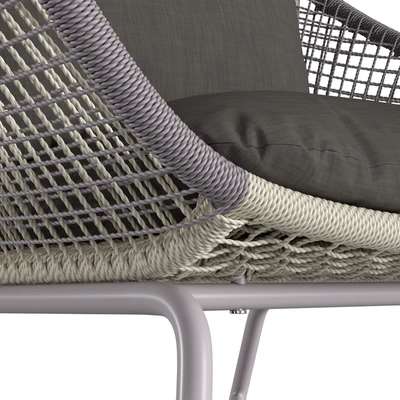 West Elm Huron Outdoor Lounge Chair Large and Ottoman — Ver 4