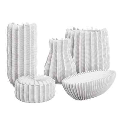 Stoneware vase, plant pot, bowl and candle holder set H&M Home — Ver 3