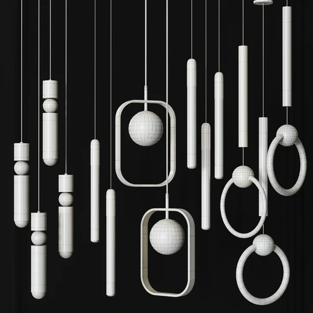 Four Pendant Lights amazing set vol.28 — Скачать