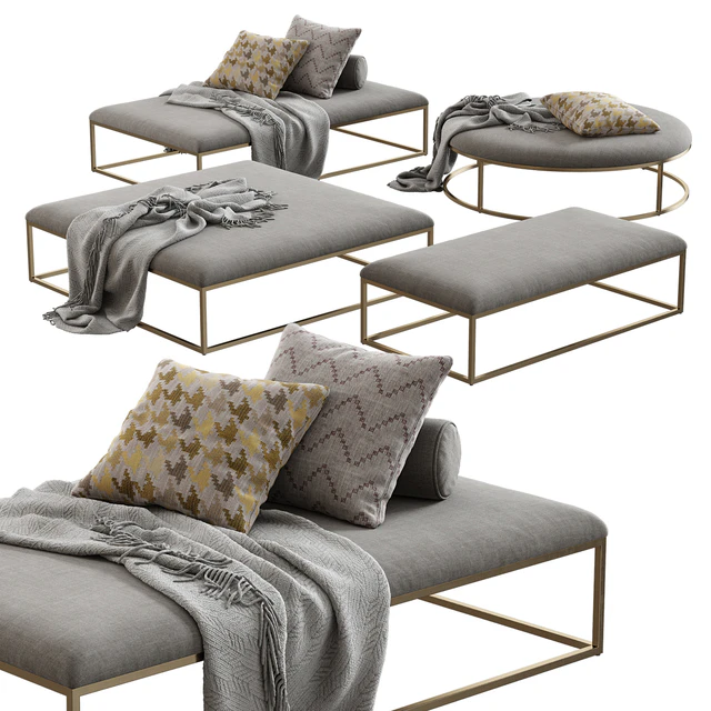 Restoration Hardware / Nicholas Fabric Coffee Ottoman — Скачать