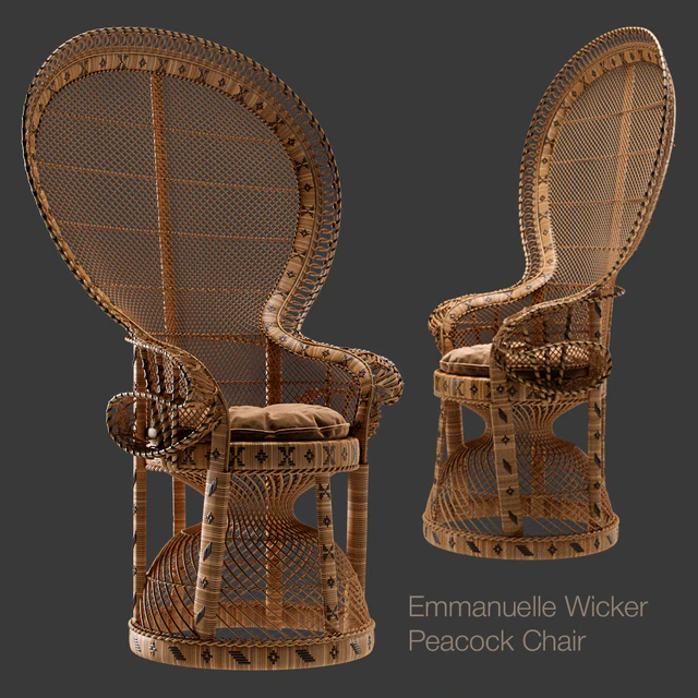Emmanuelle Wicker Peacock Chair — Скачать