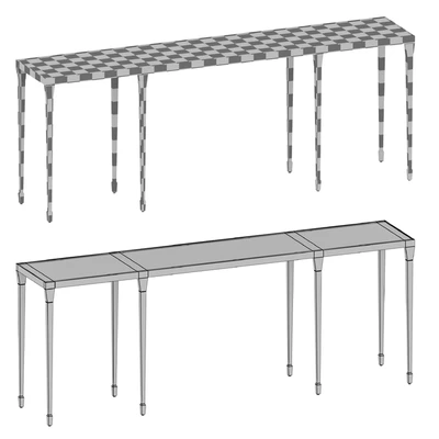Silviano 84 "Iron Console Table (Crate and Barrel) — Ver 3