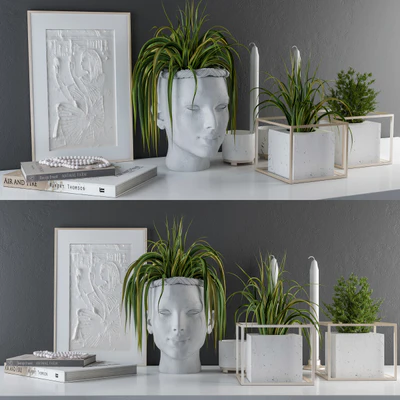 Decorative Set Sculpt Pot and Plants — Вид 2