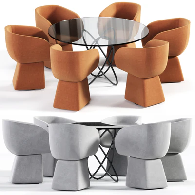 Armada chair and Molecular Black Table — View 5