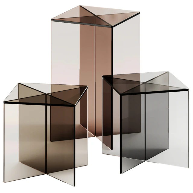 Exenza LIFT X Square glass coffee tables — Скачать