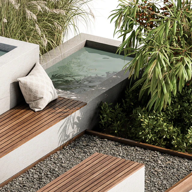 Backyard and Landscape Furniture Bench and Pound - Set 26 — Descargar