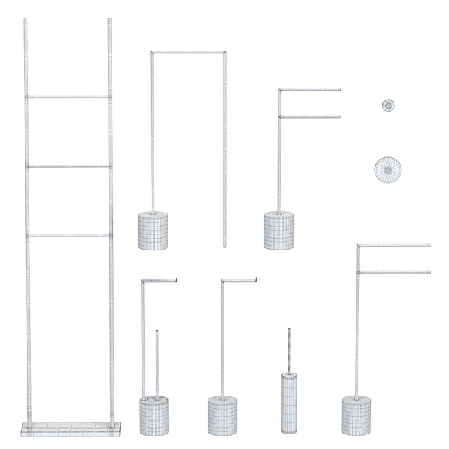 Stand set with bathroom accessories BERTOCCI Carrarino — Скачать