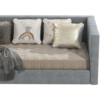 Cushy Upholstered Platform Corner Bed 2 — Ver 7