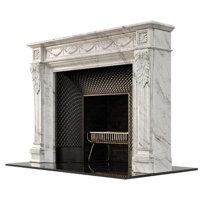 Marble french fireplace mantel — Ver 2