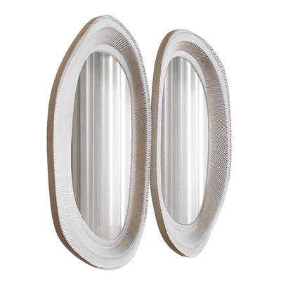White Papier Mashe Mirror — Вид 3