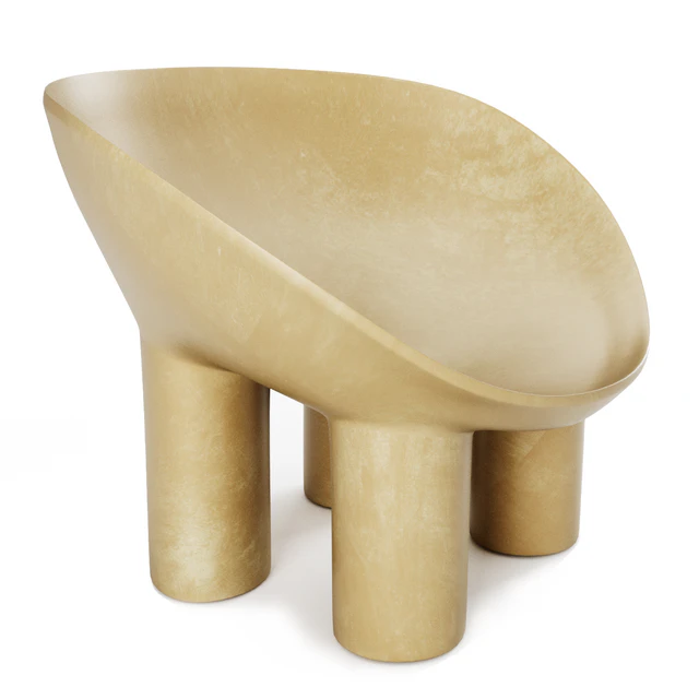 Contemporary Raw Fiberglass Chair, Roly-Poly Chair by Faye Toogood — Скачать