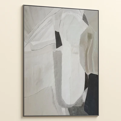 Large Mid-Century Abstract Neutral Wall Art C-864 — Вид 6