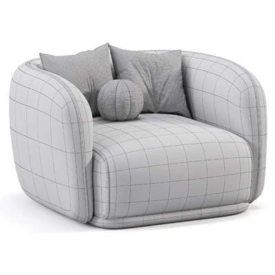Troy Fabric Armchair — Ver 5