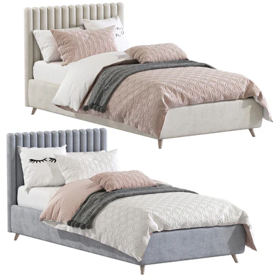 Bed with a soft headboard 7 — Ver 1