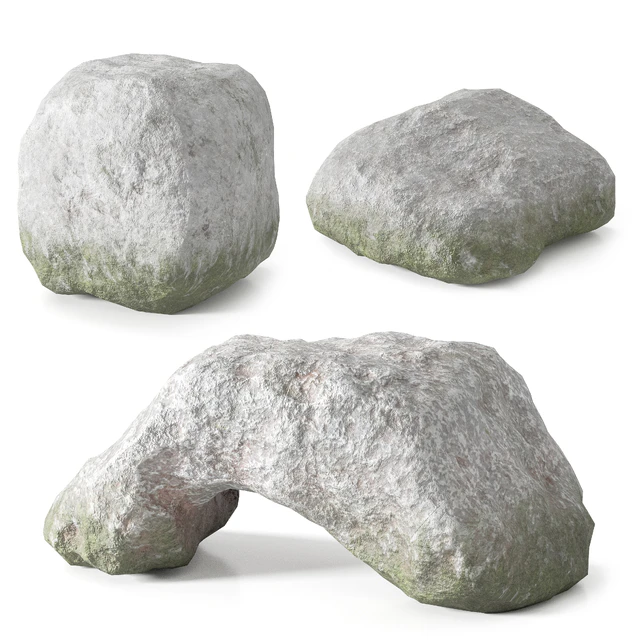 Low Poly Stones Set 02 — Скачать