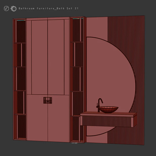 Bathroom furniture Bath Set 21 — Скачать