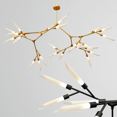 Led Nordic & Rotatable Branch Tube Chandelier — Вид 3