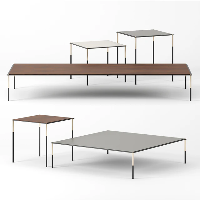 Era coffee tables square set by Living Divani — Скачать