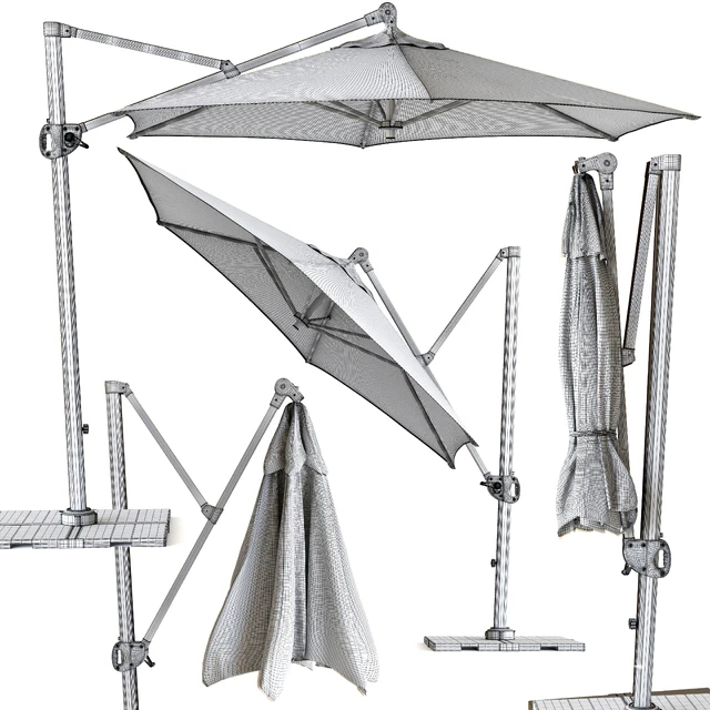 Round Cantilever Outdoor Patio Umbrella Pottery Barn — Скачать