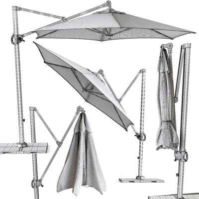 Round Cantilever Outdoor Patio Umbrella Pottery Barn — Вид 6