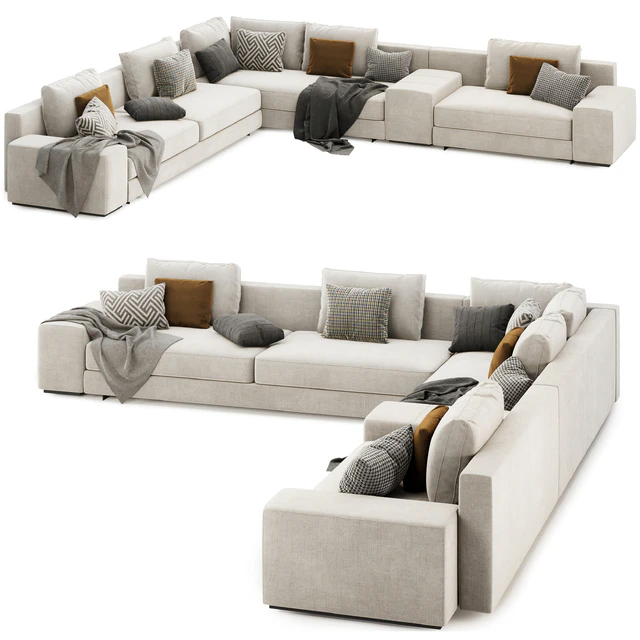 Daniels modular sofa set 02 by Minotti italia — Descargar