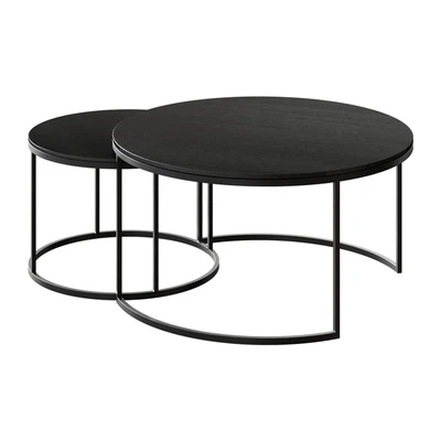 Журнальный столик   Duke Round Metal Nesting Coffee Tables    журнальный стол — Вид 1
