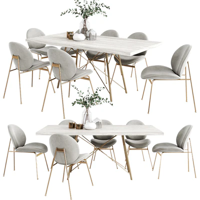 West Elm Dinning Set 4 — Скачать