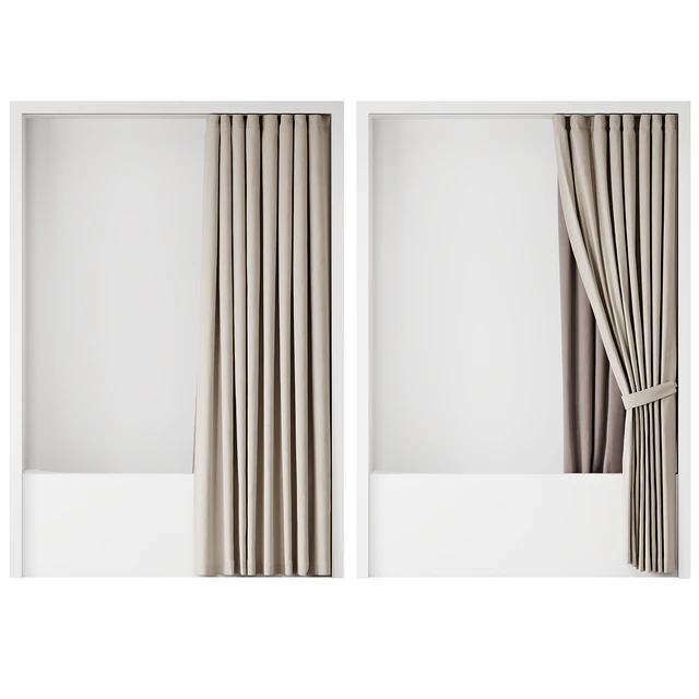 Double bath curtain on ceiling cornice — Descargar