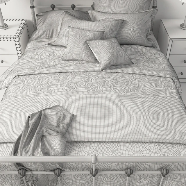 Baxton Studio Mandy Industrial Style Platform Bed White — Descargar