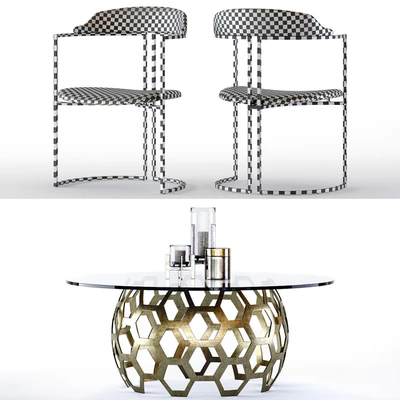 Arteriors Dolma Table and Zephyr Chair — Вид 3