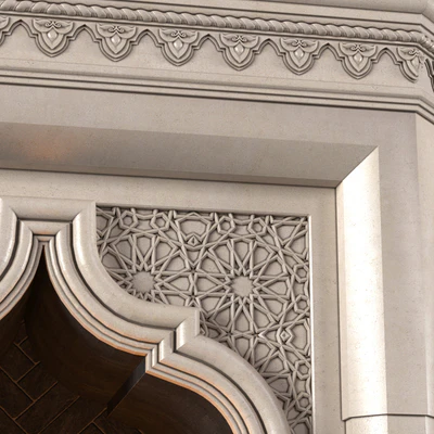 Fireplace in oriental style. Arabic classic fireplace.Arabic Fireplace.Oriental Fireplace — Ver 6