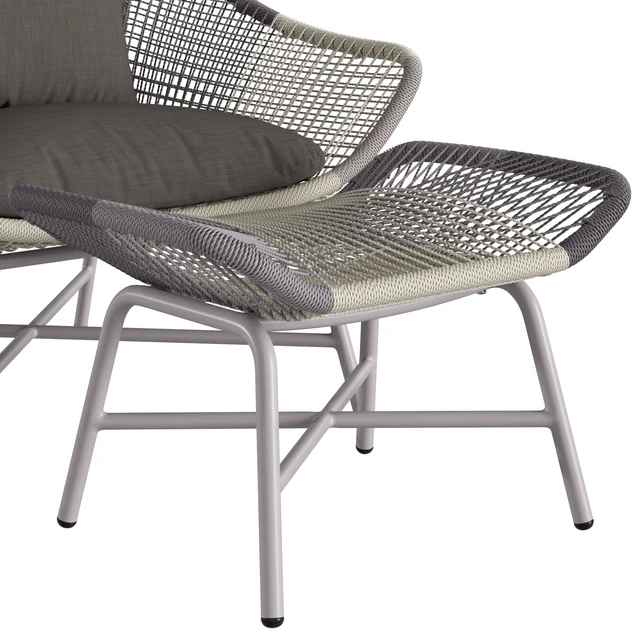 West Elm Huron Outdoor Lounge Chair Large and Ottoman — Descargar