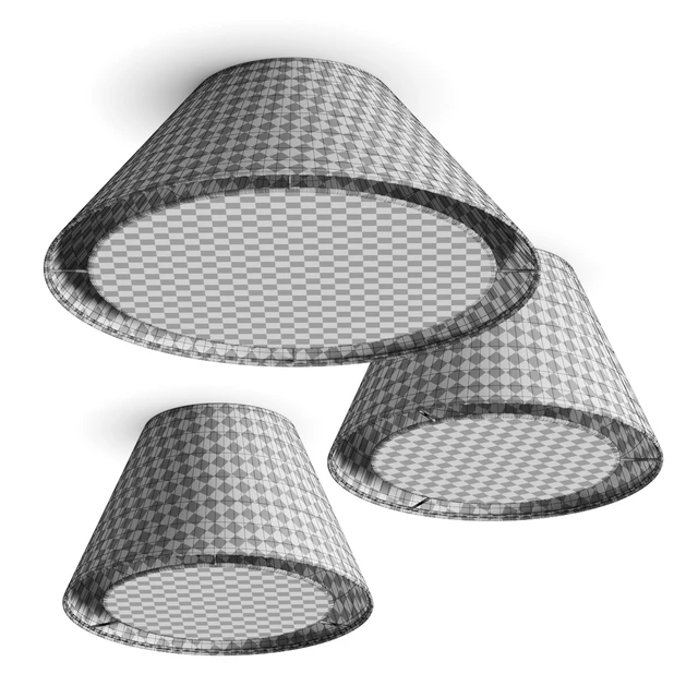 Crate and Barrel White Tapered Linen Ceiling Lamps — Descargar