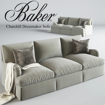 Baker Churchill Dressmaker Sofa No. 6122S — Ver 1