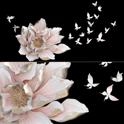 HP Decor Wall Decor Flower and Butterfly II — Вид 1
