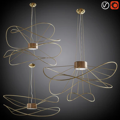 Set chandeliers HOOPS AXO LIGHT — Ver 1