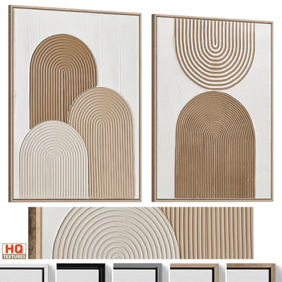 Wabi-Sabi Relief Plaster Wall Art C-979 — Вид 1